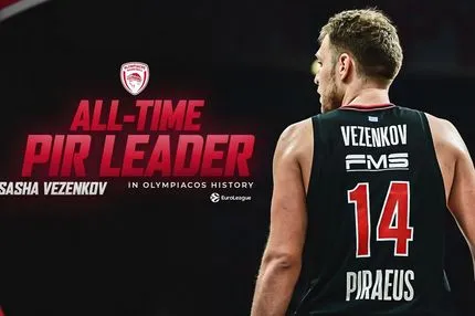 Ολυμπιακός: Ο Σάσα Βεζένκοβ κορυφαίος σε αξιολόγηση στην ιστορία των Πειραιωτών στην EuroLeague