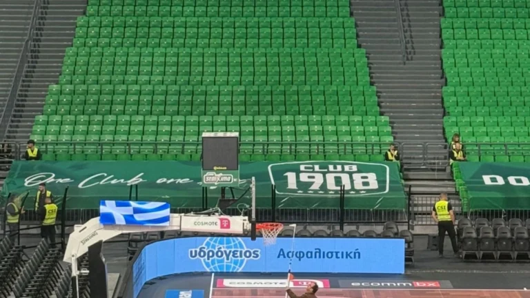 Παναθηναϊκός – Ολυμπιακός: Με plexiglass πίσω από τον «ερυθρόλευκο» πάγκο