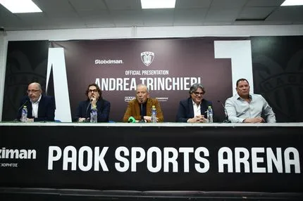 ΠΑΟΚ: Εικόνες από παρουσίαση του Αντρέα Τρινκιέρι