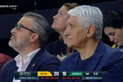 ΑΕΚ – Μπανταλόνα: Ο Παναγιώτης Γιαννάκης έδωσε το παρών στη SUNEL Arena